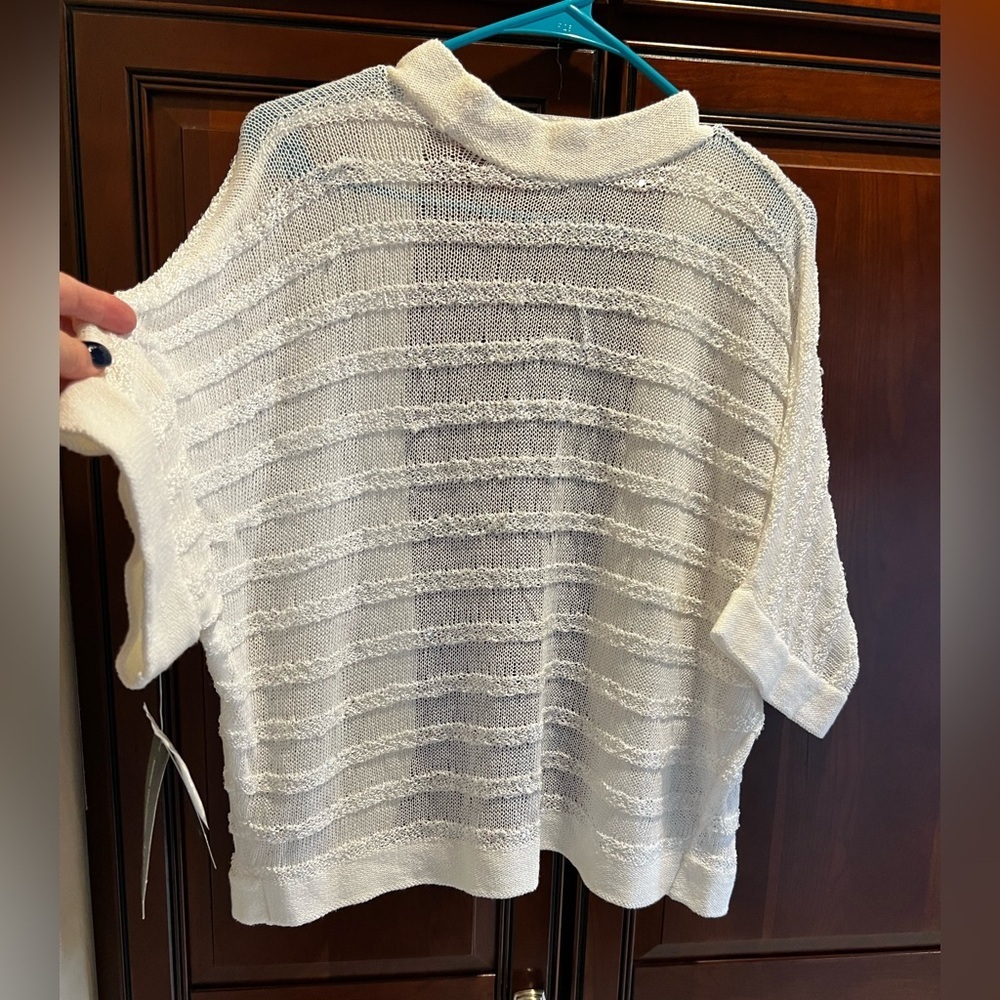 INC International Concepts NWT Sparkling Bling White “Dream” Cardigan - 1X - Picture 8 of 10